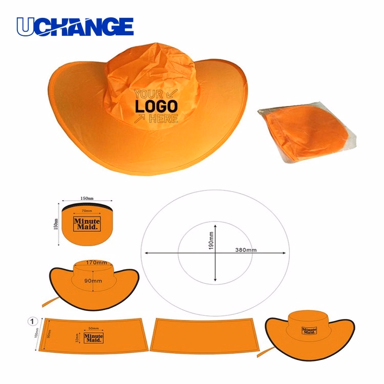 Foldable Nylon Cowboy Cap Hat for Promotions