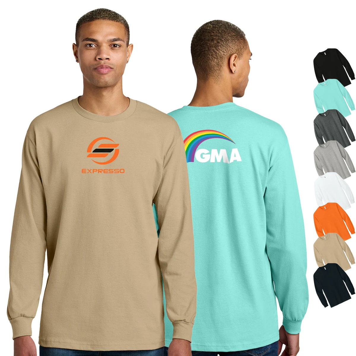 American Apparel® Heavyweight Unisex Long Sleeve T-Shirt 1