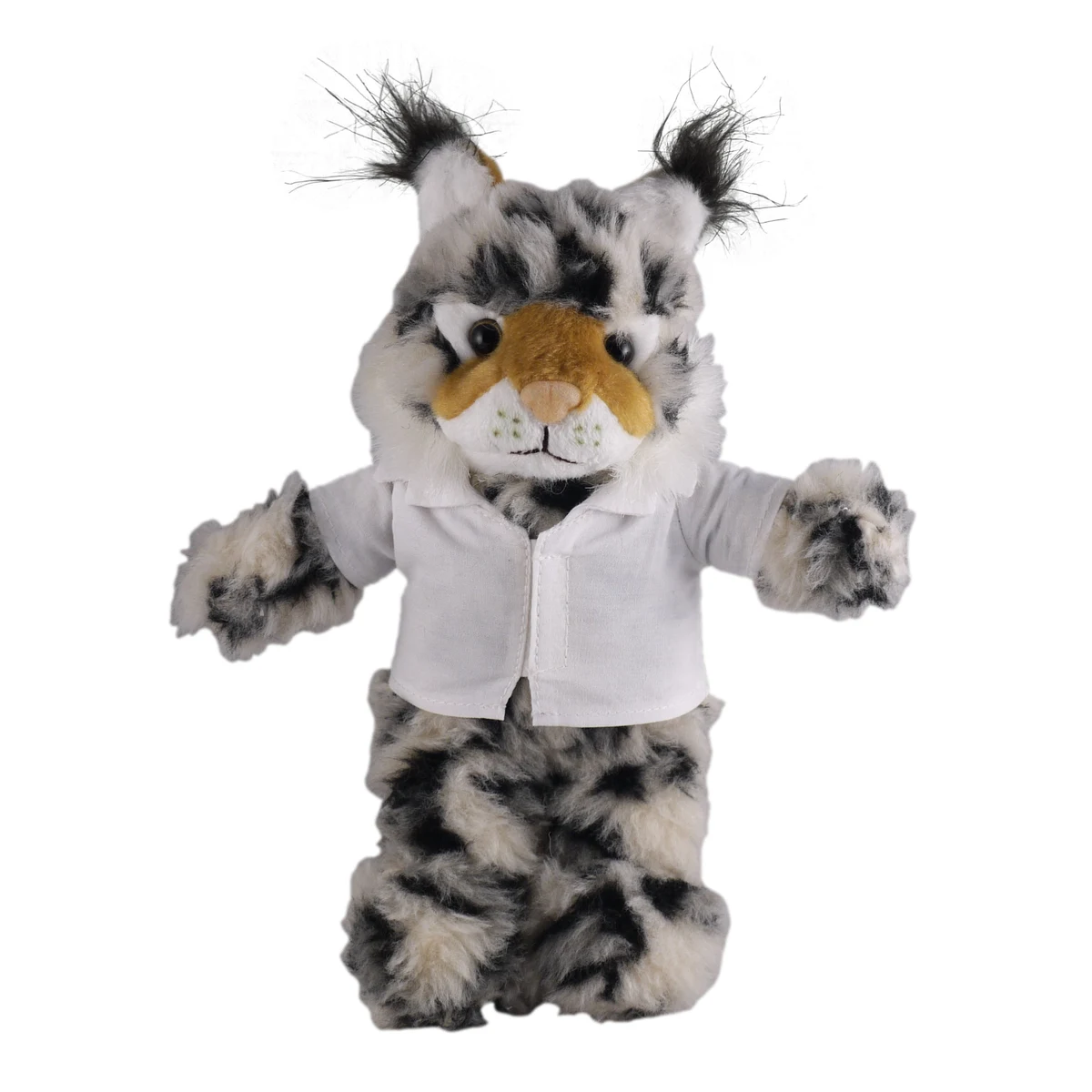 Soft Plush Stuffed Wild Cat (Lynx) in doctor's jacket. 1