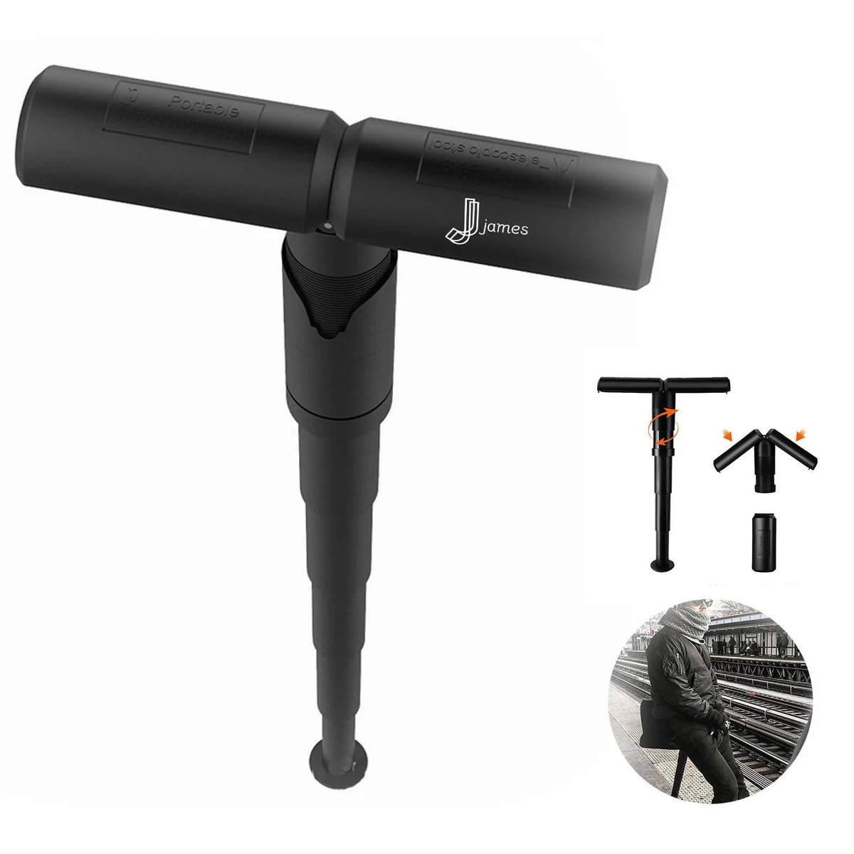 Mini Retractable Stools For Portable Travel Queuing 1