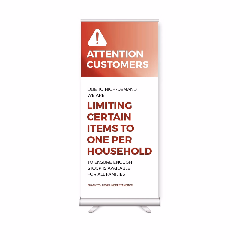 Limited Products Shelf - Rack Card, 4" x 9", Multiple colors
