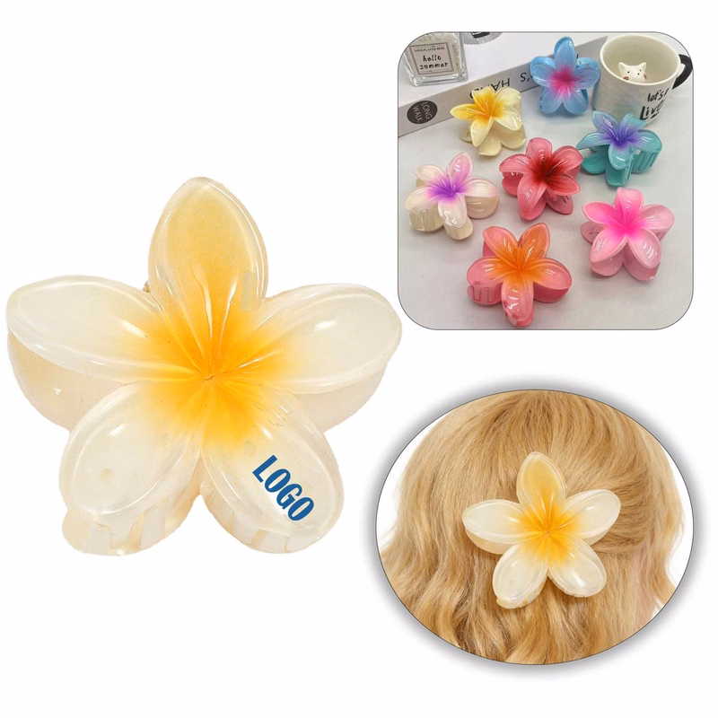 Gradient Frangipani Hair Claw