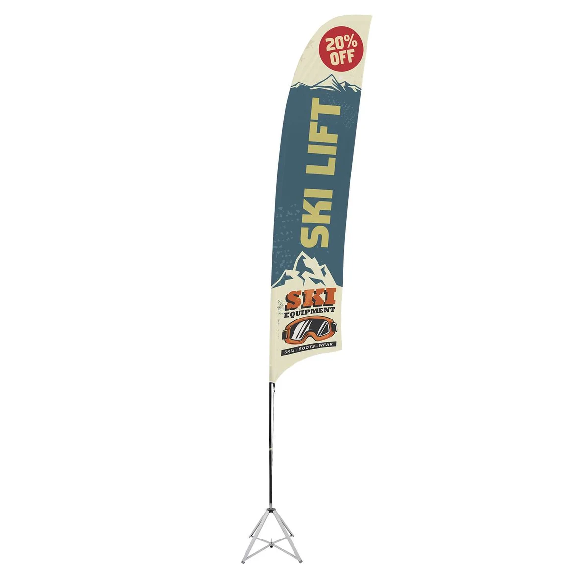 Ascent Razor Sail Sign Flag Kit Single-Sided 1