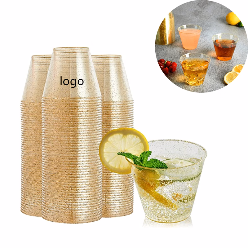 Disposable Glitter Plastic Cups