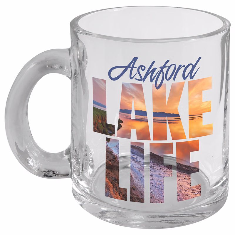 10 Oz. Sublimatable Clear Glass Mug With Handle