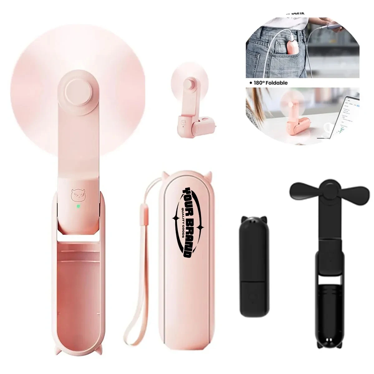 Handheld Foldable Mini Rechargeable Fan 1