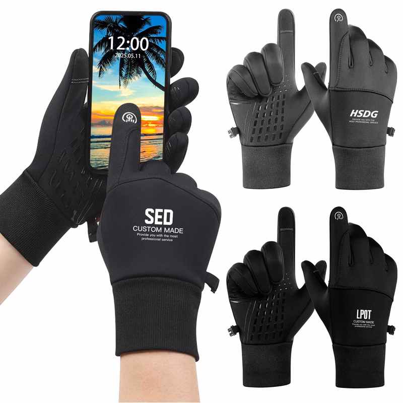 Winter Warm Touch Screen Waterproof Cycling Gloves