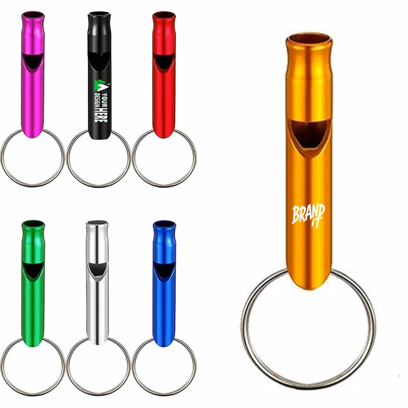 Mini Aluminum Whistle Keyring Keychain
