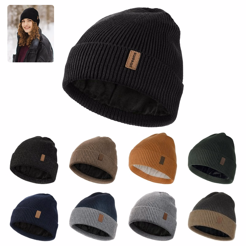 Soft Warm Knit Hat Ski Stocking Cuffed Cap