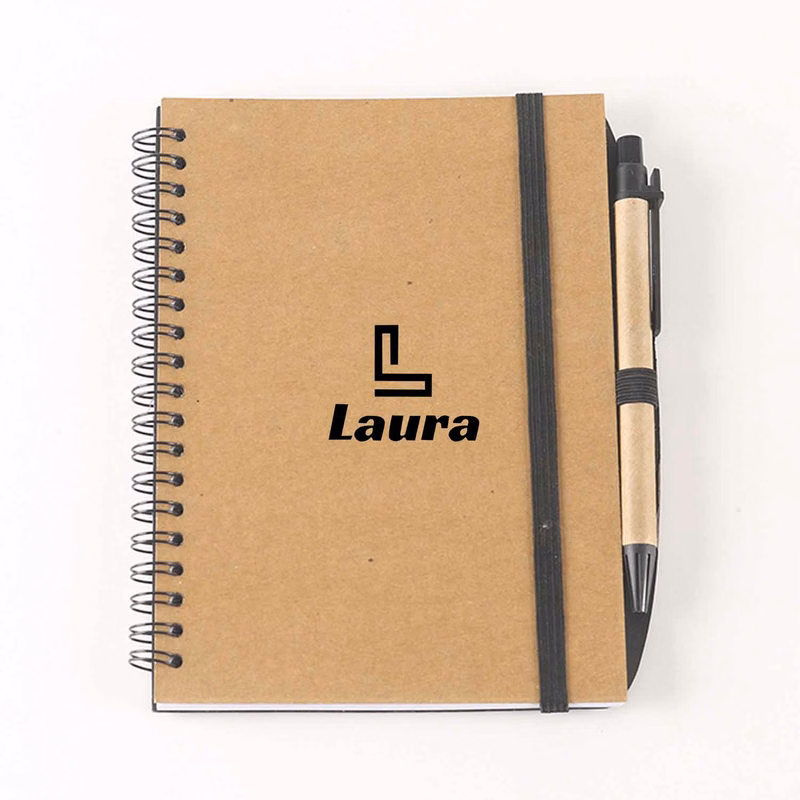 Eco-friendly kraft paper coil office business notebook