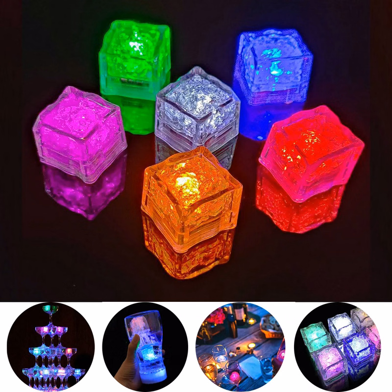 Waterproof Led Light Up Ice Cubes for Drinks