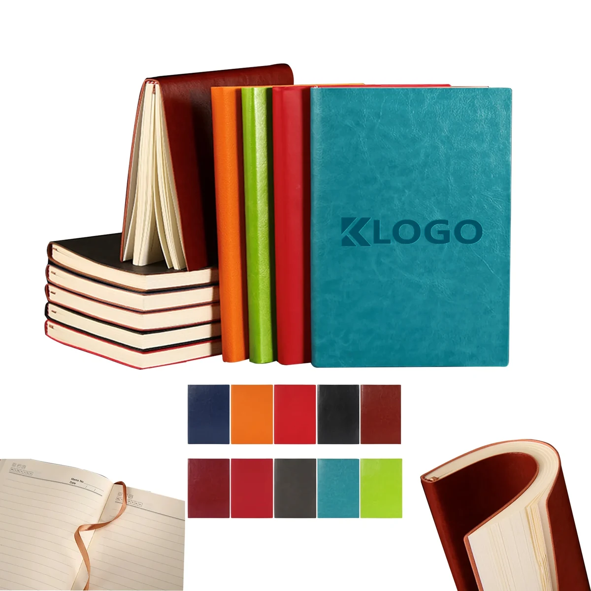 MOQ50 8" x 6" Soft PU Thick Notebook 1