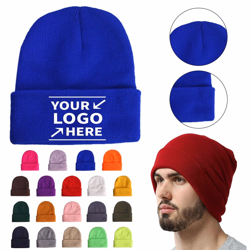 Knit Beanie Hat With Cuff