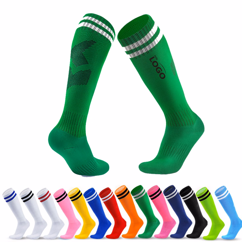 Striped Knee High Tube Soccer Socks