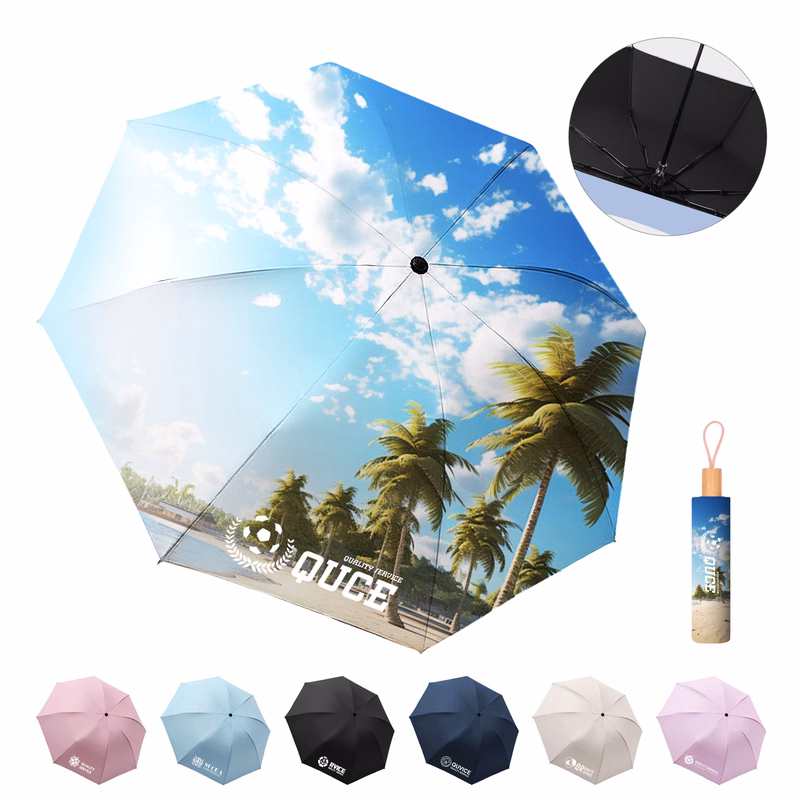 Non-Automatic Full Color Printed Travel Umbrella