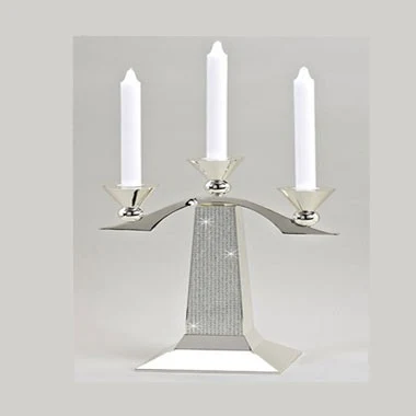Glitter Finished 3 Candle Holder Stand 1