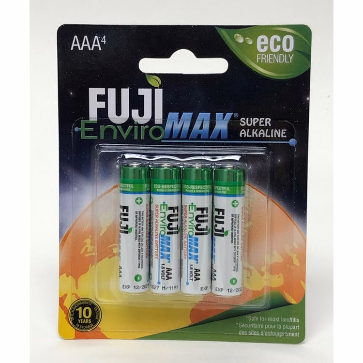 Fuji Enviromax Super Alkaline Batteries - AAA 4 pack