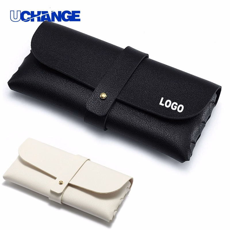Eyewear Custom Logo PU Leather Glasses Case Organizer