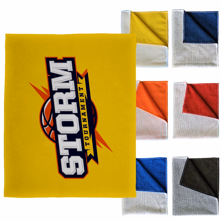 Full Color Polyester Microfiber Colored Back Rally Towel