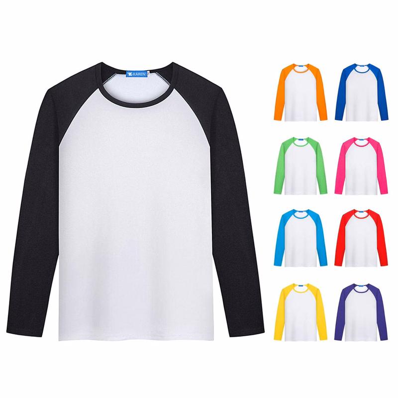 Modal Long Sleeve Colorblock Crew Neck Shirt