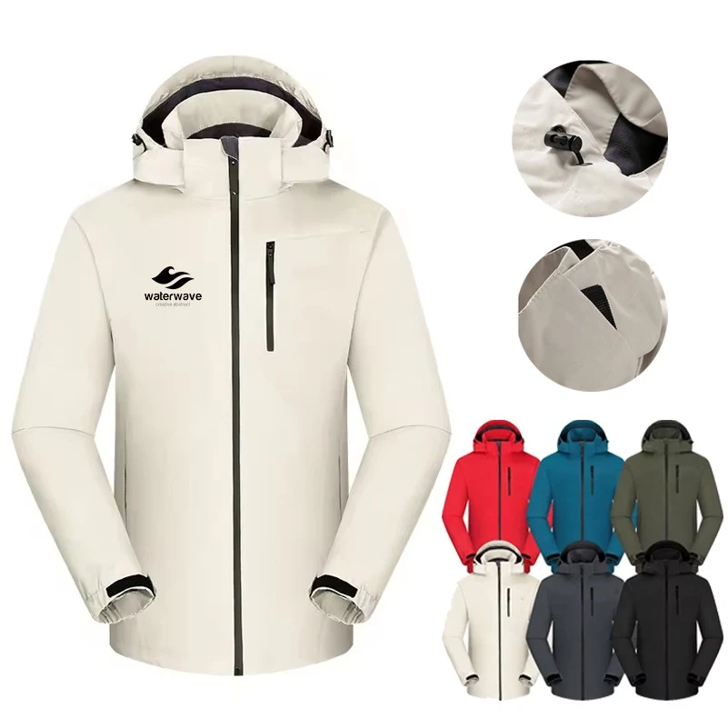 Men's 100% Polyester Windbreaker Jacket, custom jacket with logo imprint 1