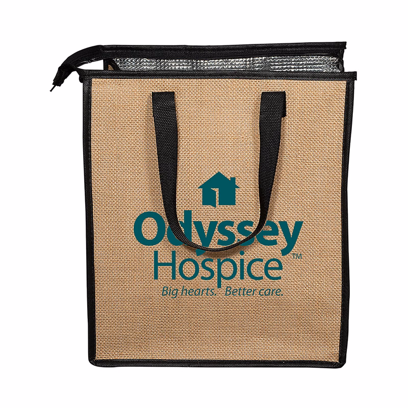 Jute Lunch Cooler Tote Bag