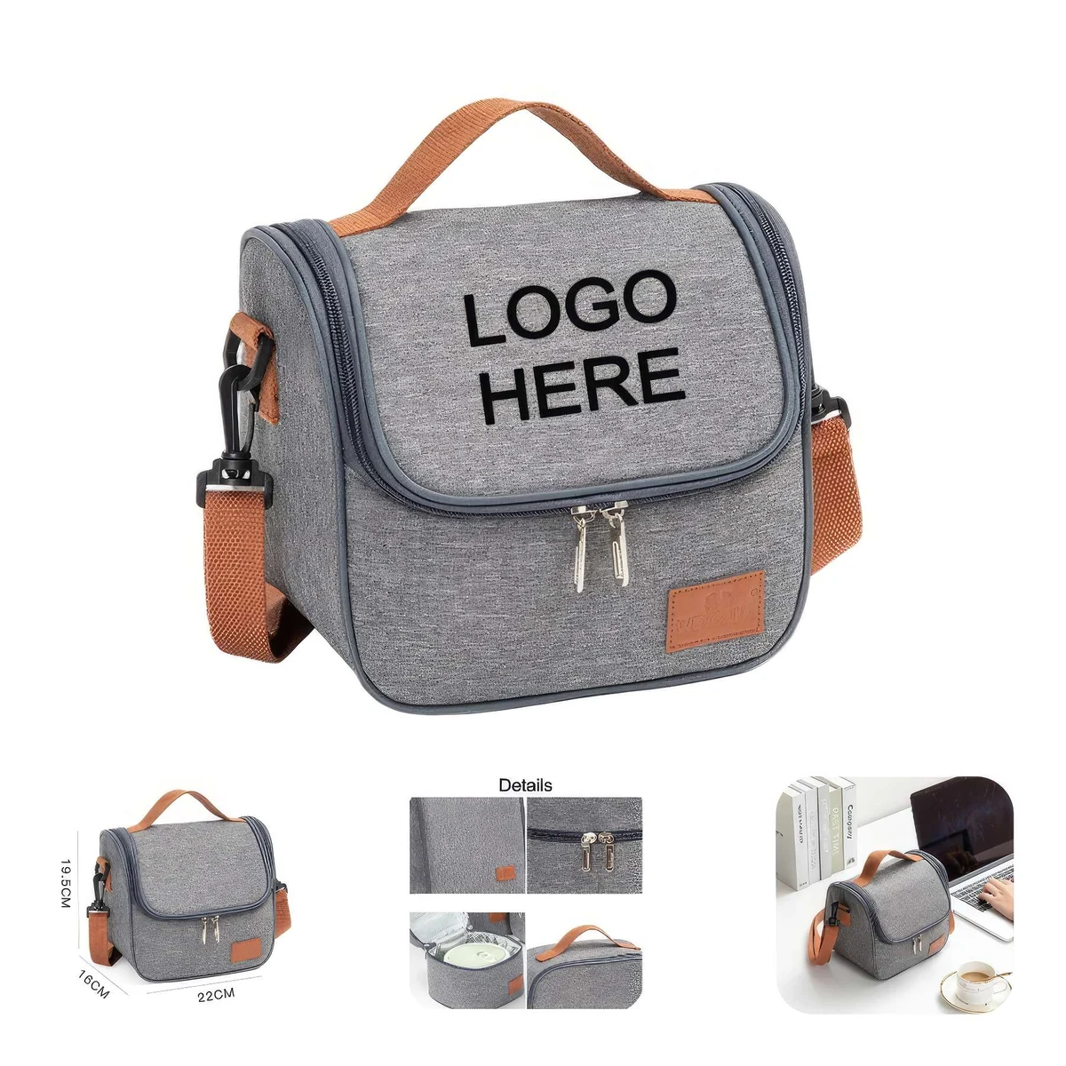 Insulated Lunch Bag for School Outdoor with Shoulder Belt 1