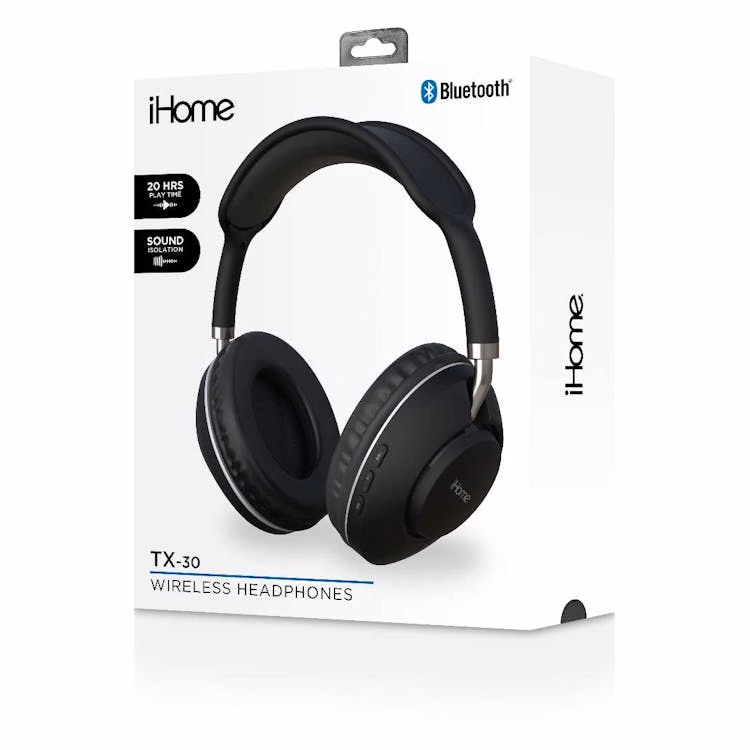 iHome TX-30 Wireless Headphones - Black