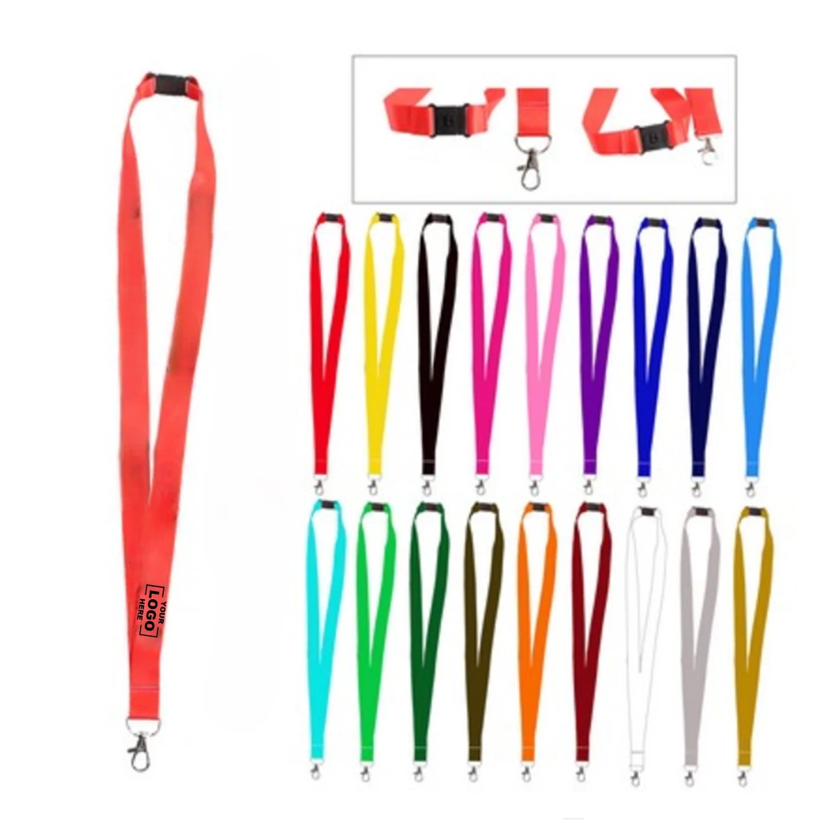 Colorful Lanyard with Lobster Claw and Safety Breakaway 1