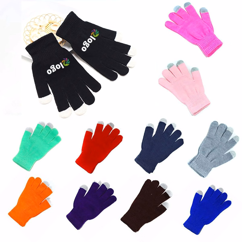 Unisex Touchscreen Winter Knit Gloves MOQ 50 Pairs