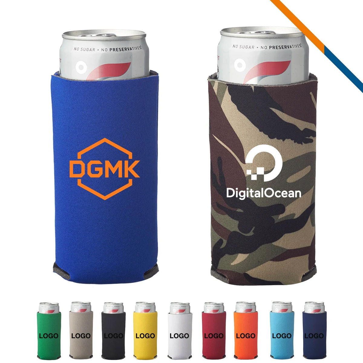 Drecy Polyurethane Foam Collapsible Coolie, custom koozie with logo imprint 1