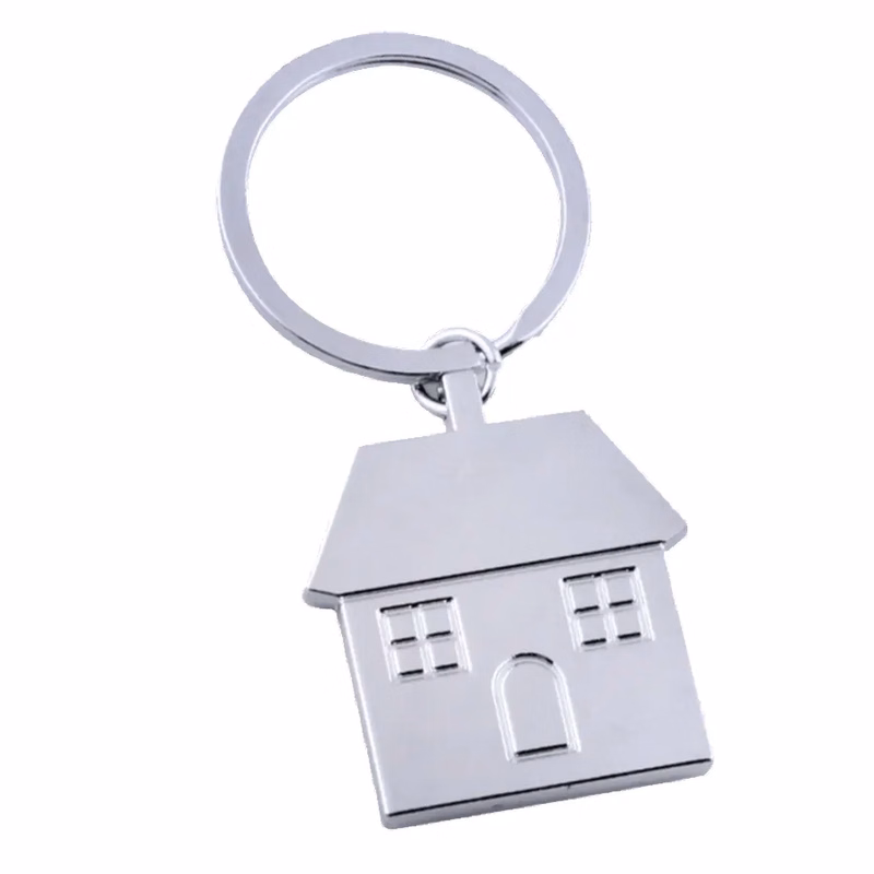 Happy Home Metal Keychain