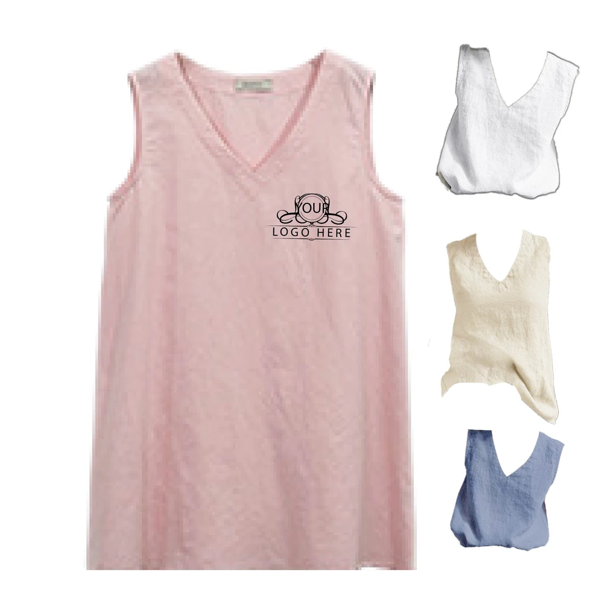 Women's Summer Sleeveless Tunic Casual T-Shirt 1