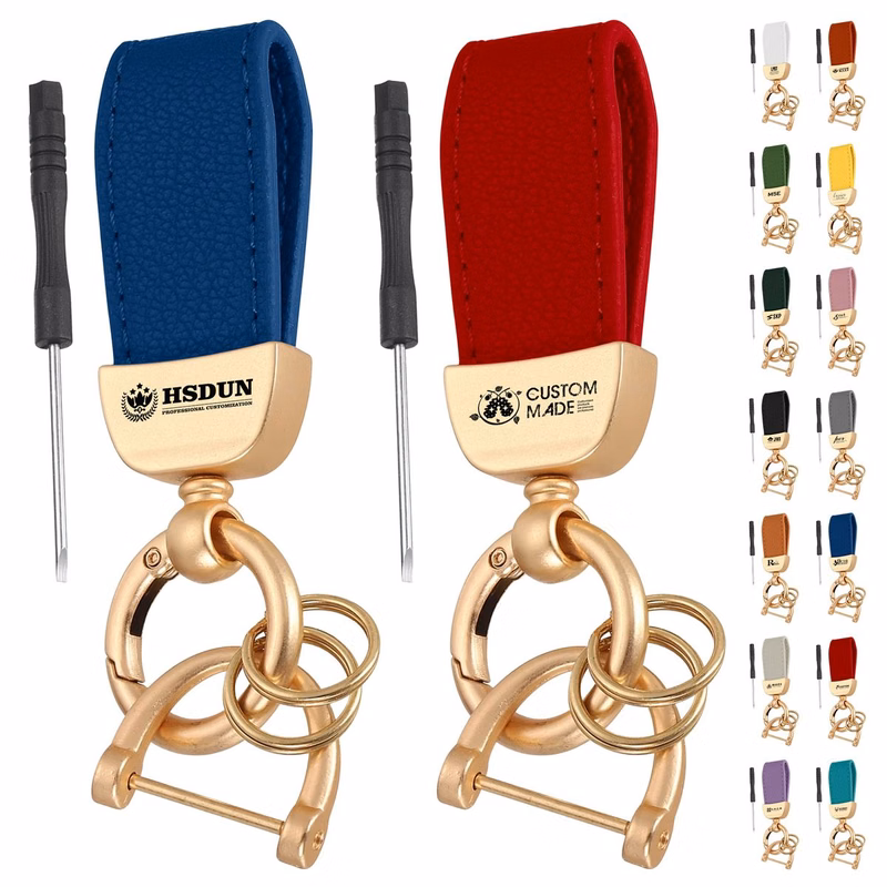 Zinc Alloy PU Keychain With Screwdriver Accessory (MOQ: 100pcs)