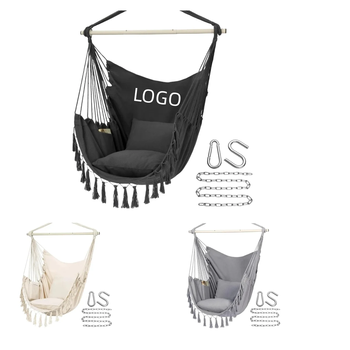 Hammock Chair Hanging Rope Swing 1