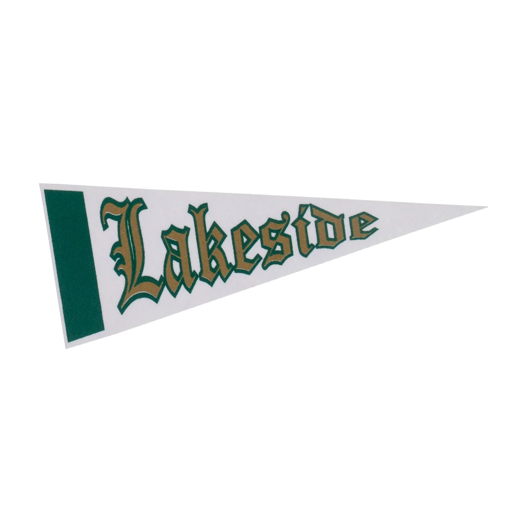 4" x 10" White Felt Pennant, Printed Strip 1