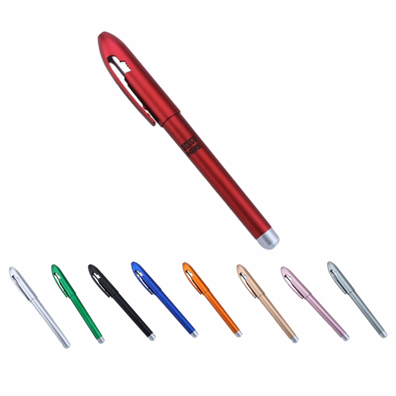 Customizable Multi-Color Cap Girl Silhouette Ballpoint Pen