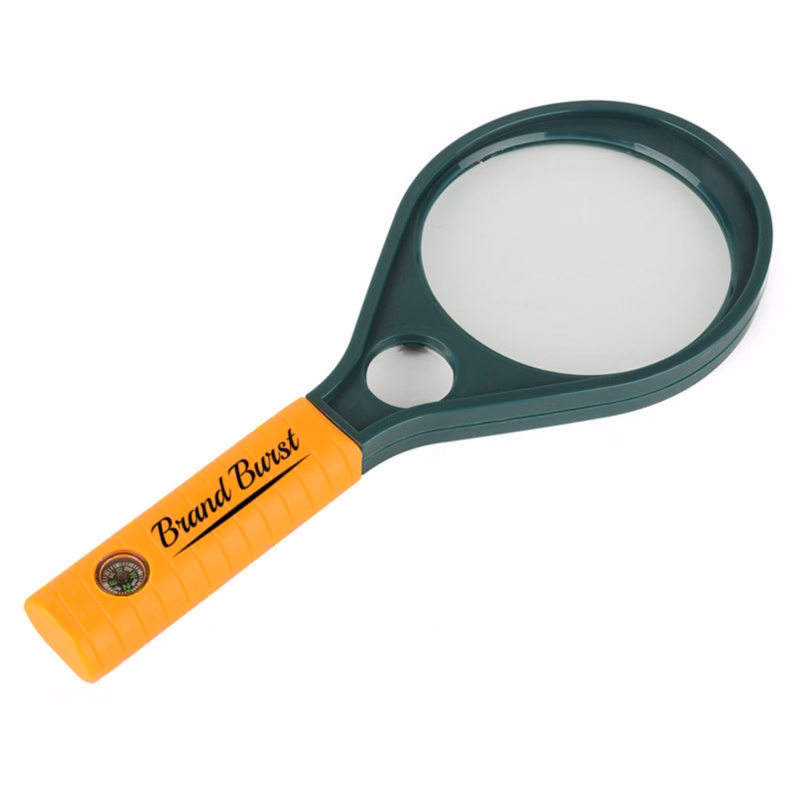 10X 65mm Magnifying Glass With Compass