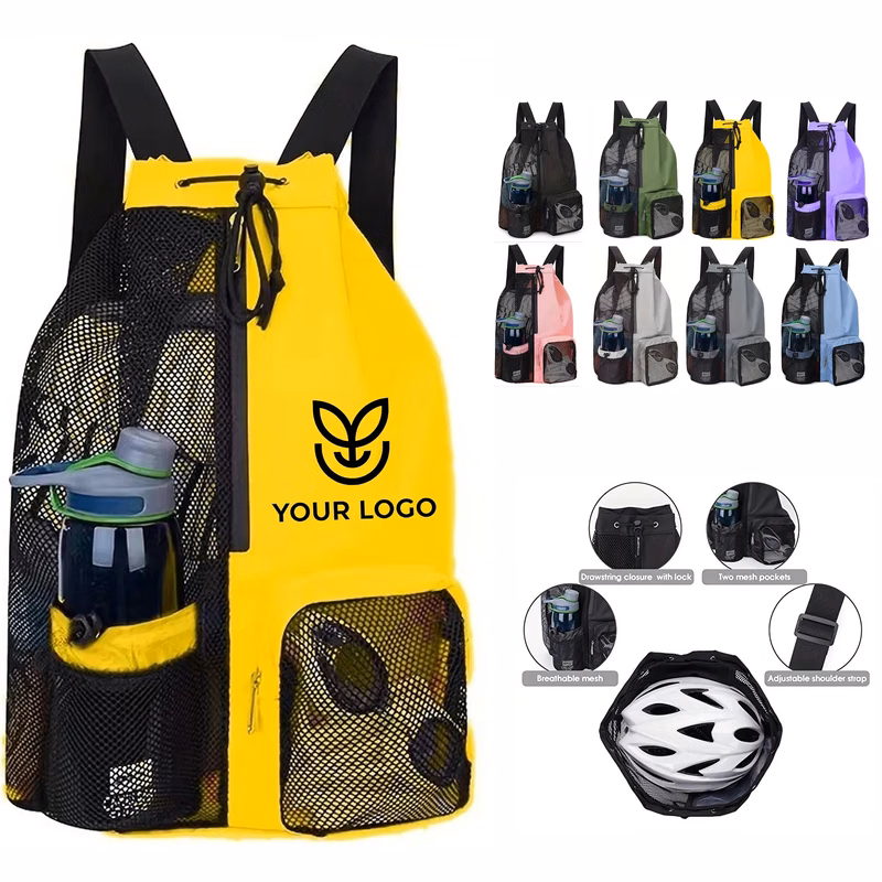 Mesh Drawstring Sports Backpack