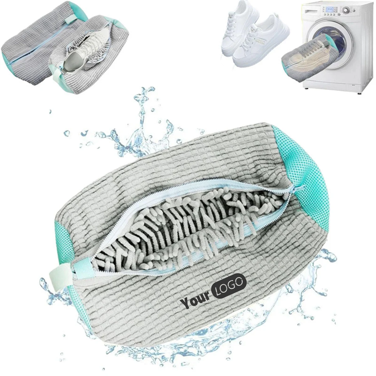 Polyester Logo-Ready Shoe Cleaning Bag 1