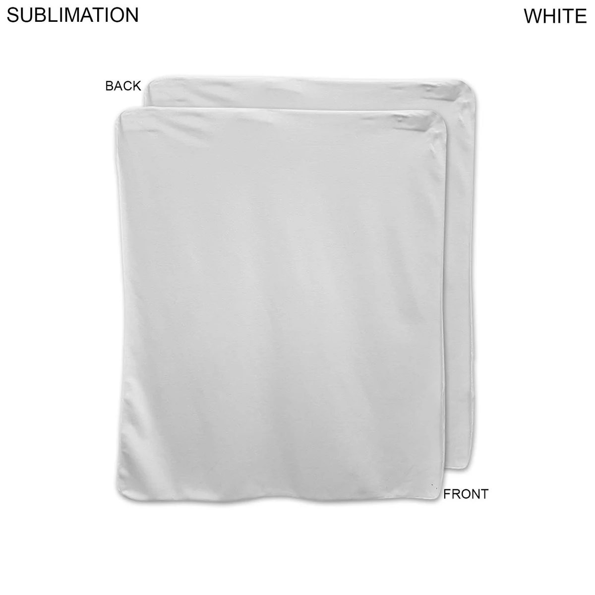 Ultra Soft and Smooth Microfleece White Couch sized Blanket, 50x60, Blank Only 1