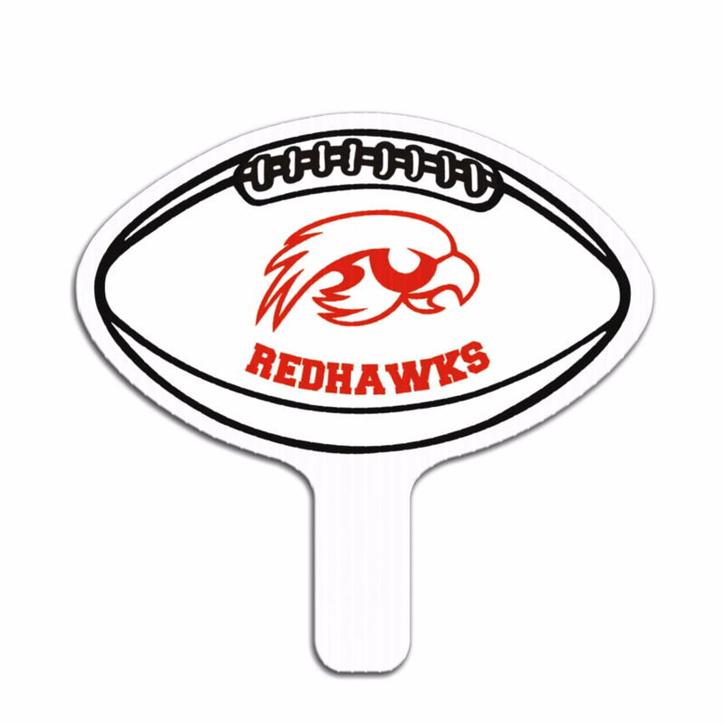 Football Hand Fan, Screen Printed