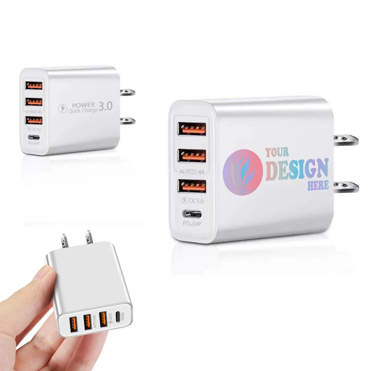 3 USB and PD Charging Adapter 1
