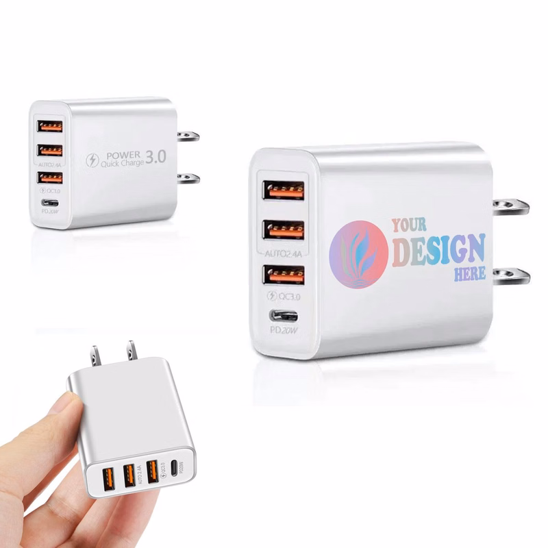 3 USB and PD Charging Adapter