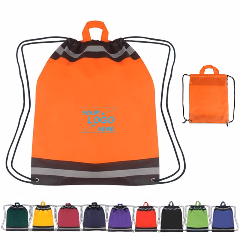 Reflective Drawstring Gym Bag