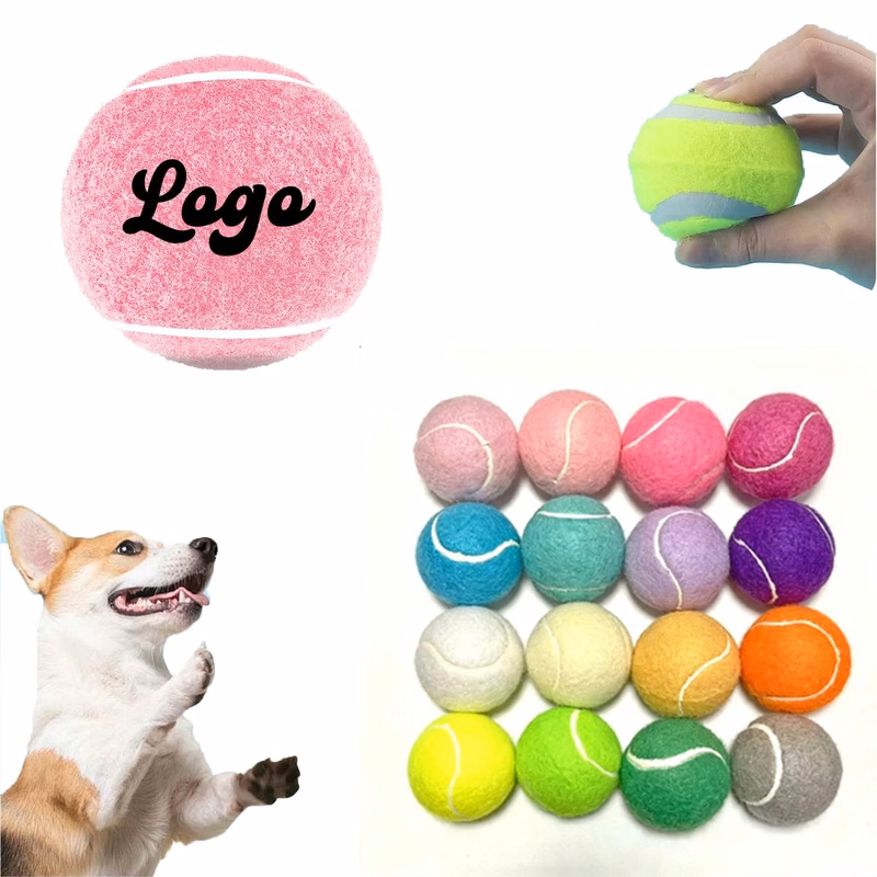 Playful Macaron Tennis Balls for Pets and Training