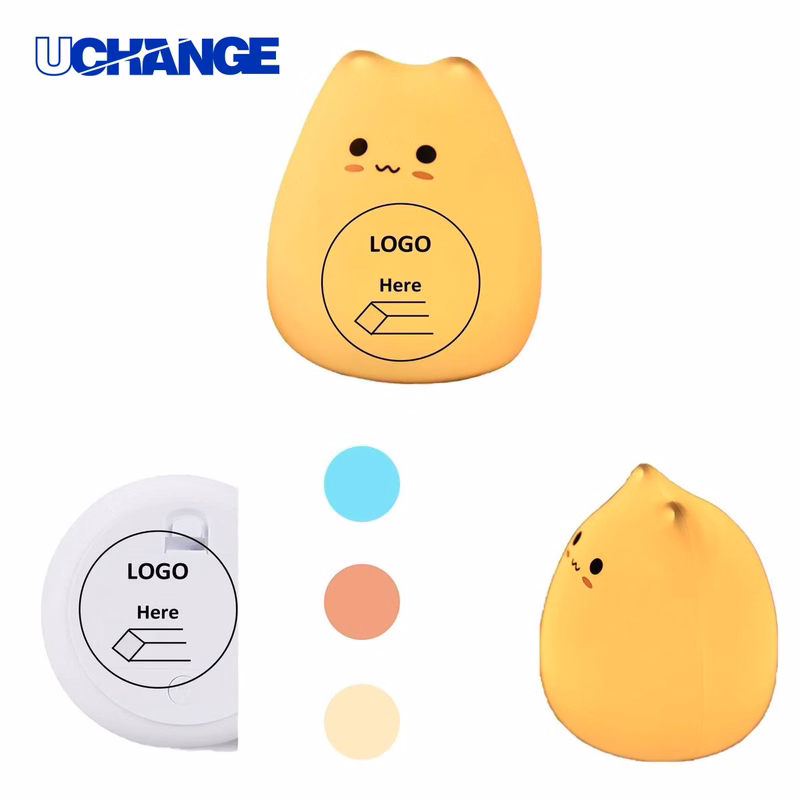 Portable Soft Silicone Cute Cat LED Night Light Lamp