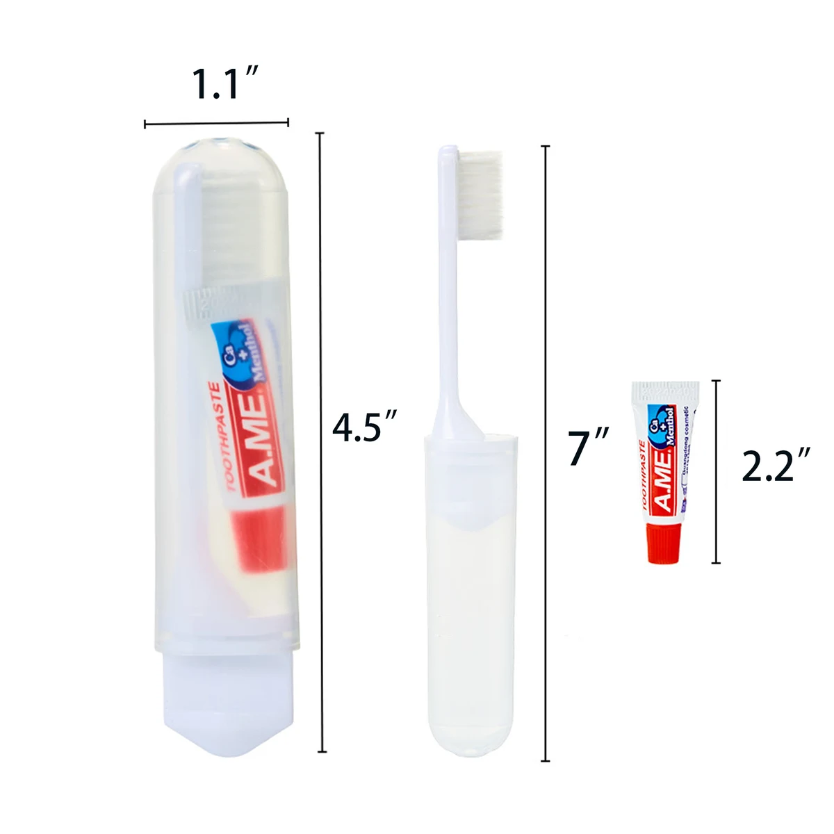 Portable Travel Disposable Folding Toothbrush With Toothpaste 1