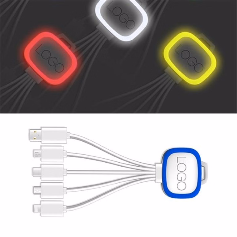5 in 1 LED Ligthing USB Fast Charging Cable Data Cord