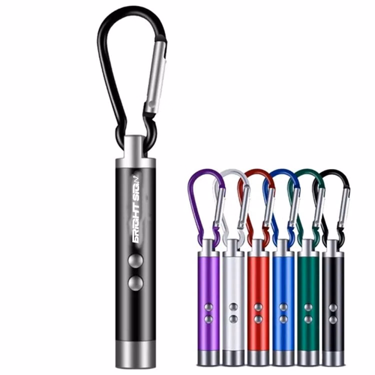 3-in-1 Mini LED & Laser Flashlight Keychain